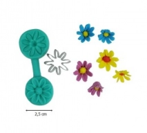 Silikónová forma + vykrajovačka na kvet margarétka
